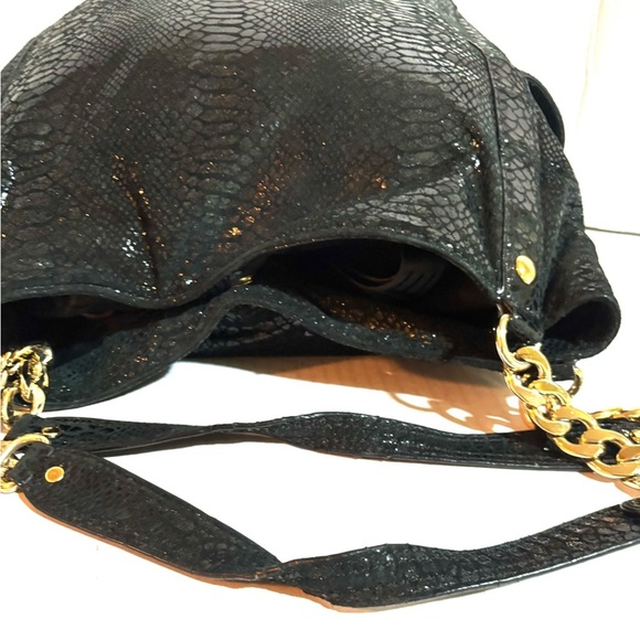 Michael kors Black snake skin pattern shoulder bag - Picture 7 of 10